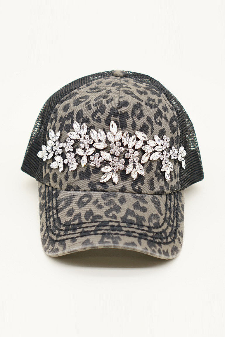 Floral Bling Truckers Hats ( 2 Colors )