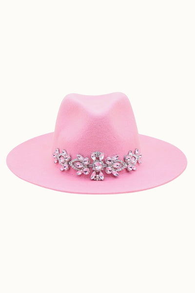 Pink Glitzy Wool Rancher Hat
