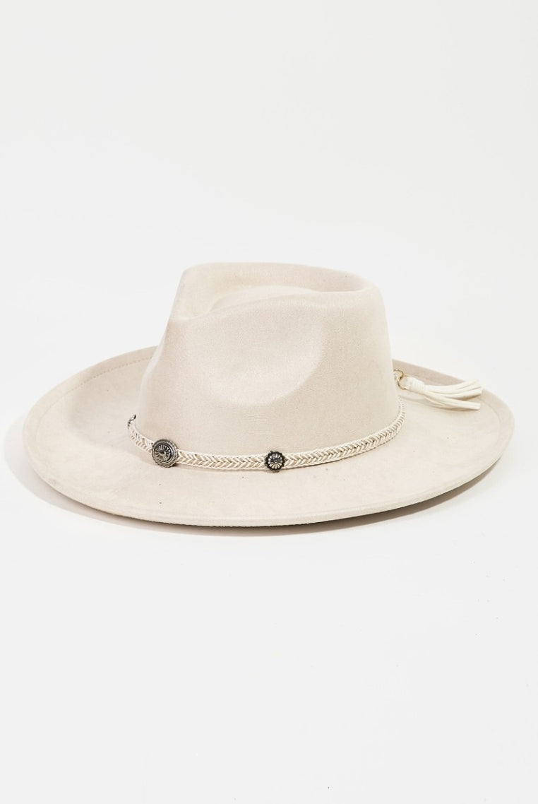 Braided Chevron Tassel Fedora Hat (3 Colors)