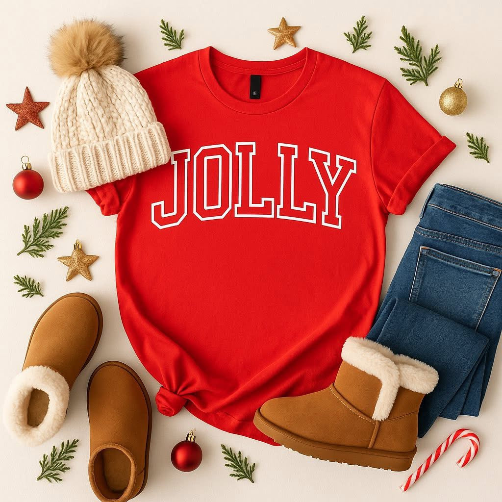 Jolly Red Varsity Tee