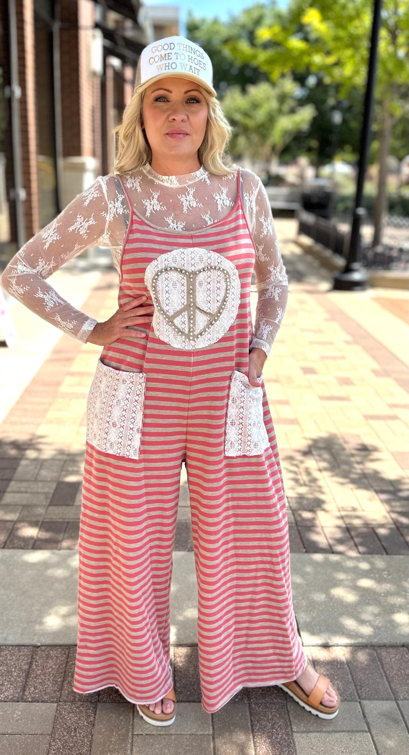 Pearl & Patched Jersey Overalls