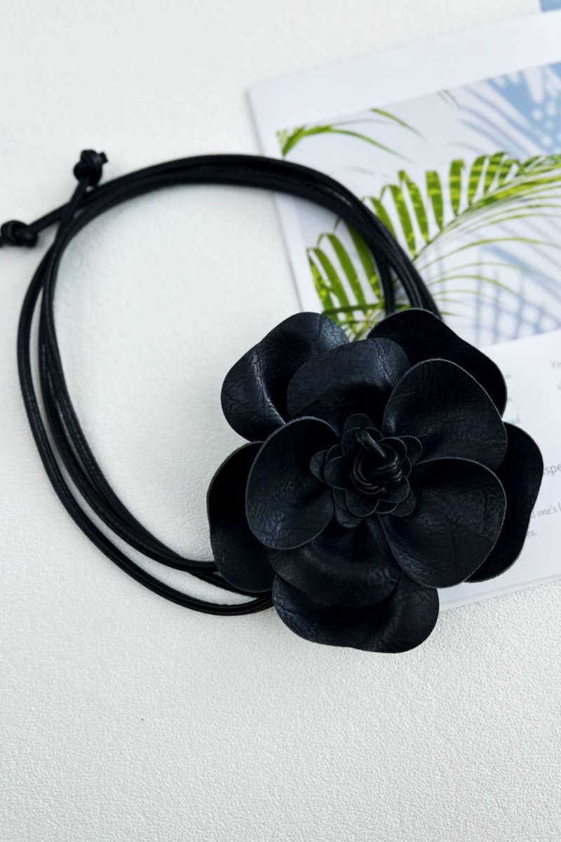 Bohemian Leather Flower Pendant Layered Belt (2 Colors)