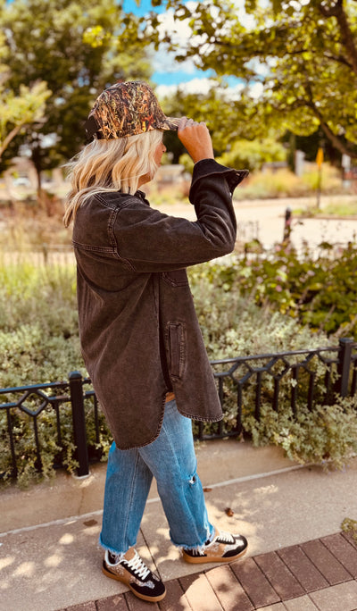 Mineral Wash French Terry Shacket