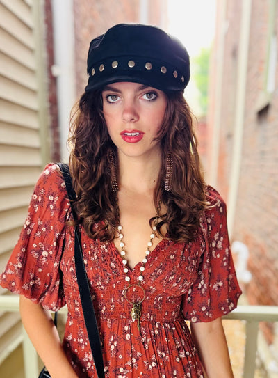 Cinnamon Patch V-Neck Dress