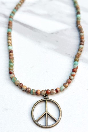 Imperial Jasper Peace Necklace