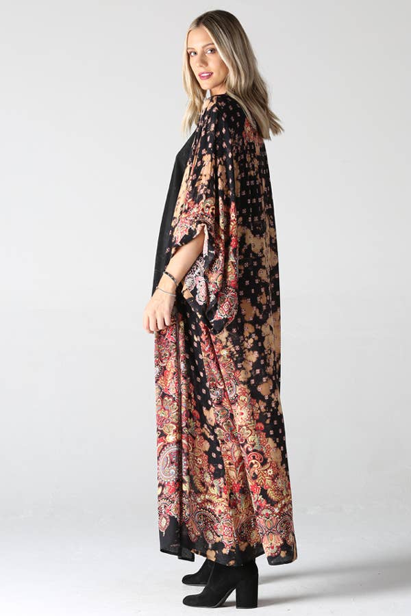 Bleached Tie Dye Kimono