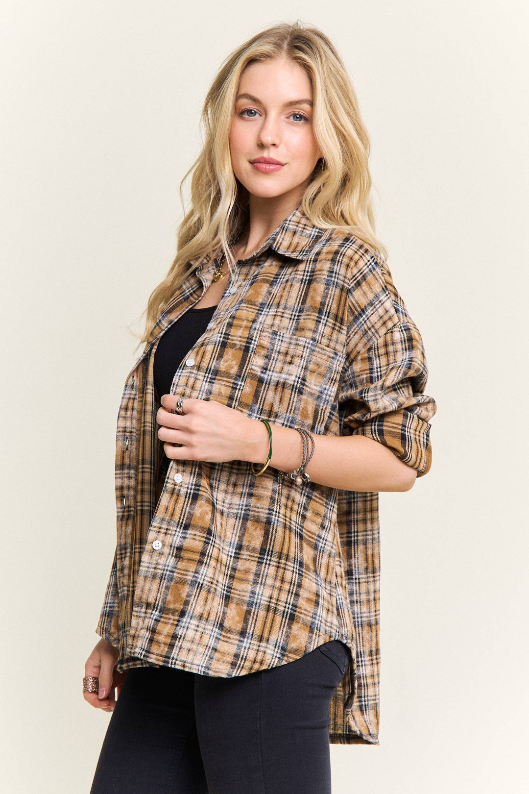 Burnout Washed Plaid Flannel