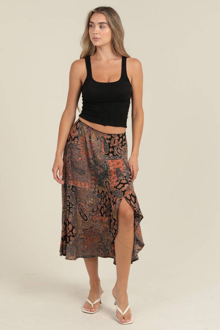 Blair Ruffle Midi Skirt