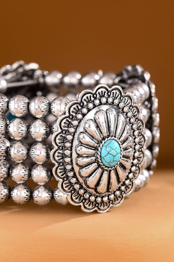 Navajo Concho Stretch Bracelet
