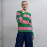 Spring Festive Strip Knit Sweater