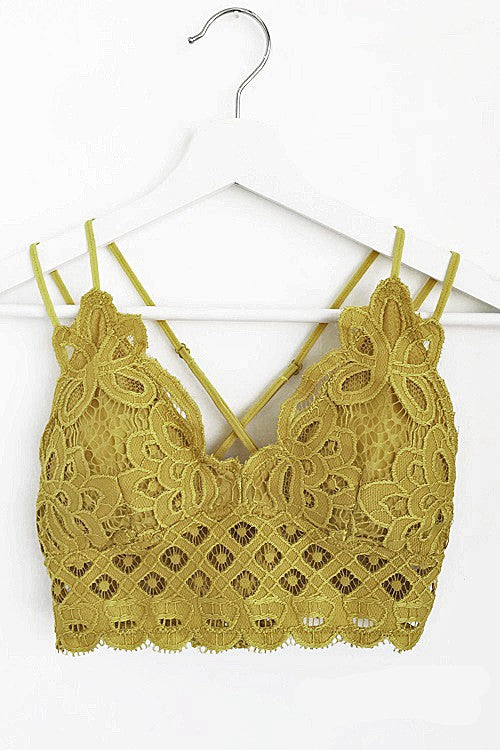 Sheen Gold Lace Bralette