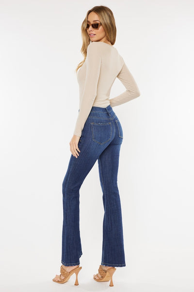 MId-Rise Petite Flares by Kancan