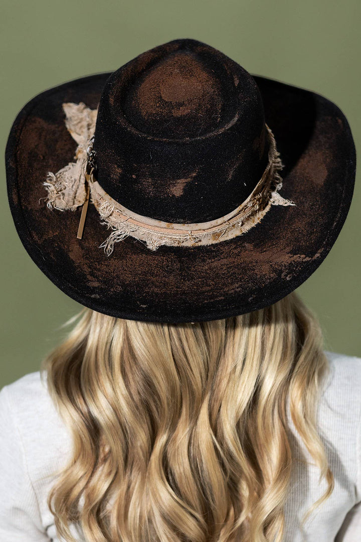 Vintage Black Versatile Shapeable Cowgirl Hat