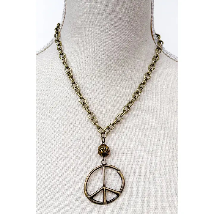 Ryder Peace Sign Necklace