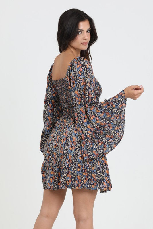 Wild Flower Whirl Mini Dress