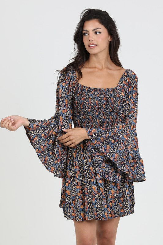 Wild Flower Whirl Mini Dress