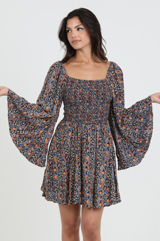 Wild Flower Whirl Mini Dress