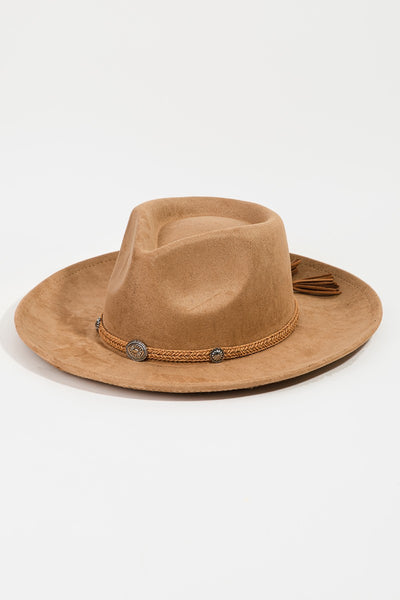 Braided Chevron Tassel Hat