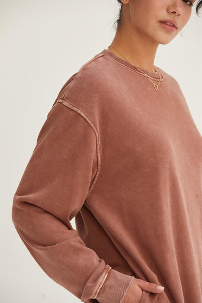 Cozy Embrace Sweatshirt Mini Dress (2 Colors)