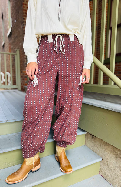 Brownie Stripped Jogger Pants