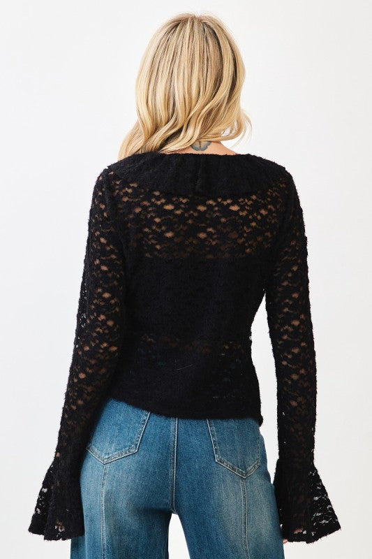 Victoria's Lace Ruffle Cardigan