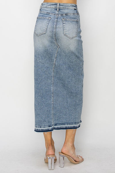 High Rise Open Maxi Skirt