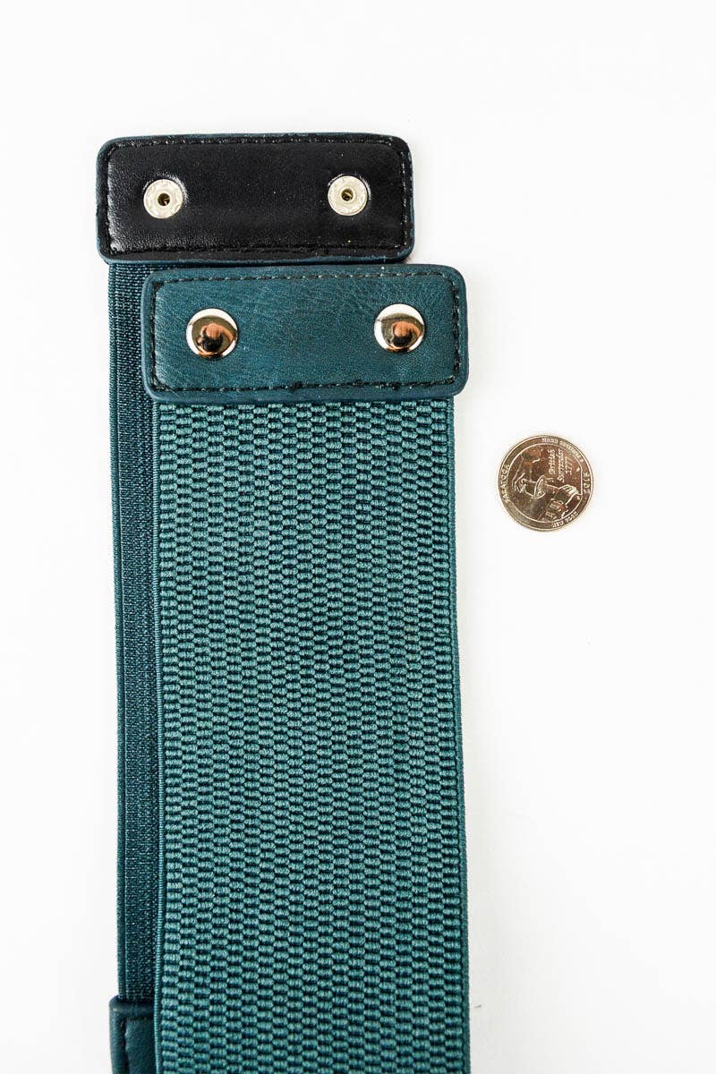Studded Teal Row Belt