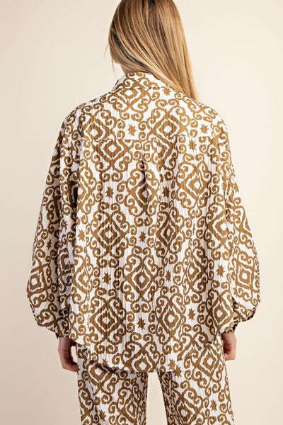 Over Sized Button Down Set