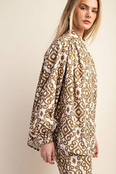 Over Sized Button Down Set