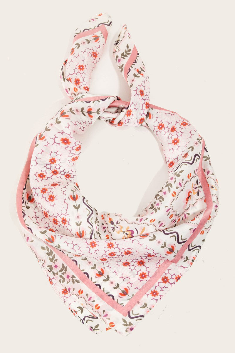 Multi Floral Print Scarf (2 Colors)