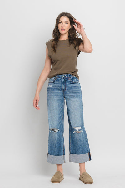 Cuffed Baggy Jeans by Lovervet