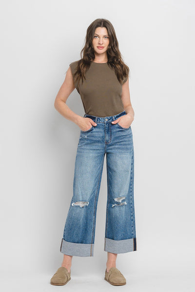 Cuffed Baggy Jeans by Lovervet