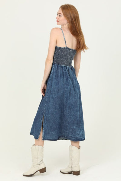 Denim Dusk Midi Dress