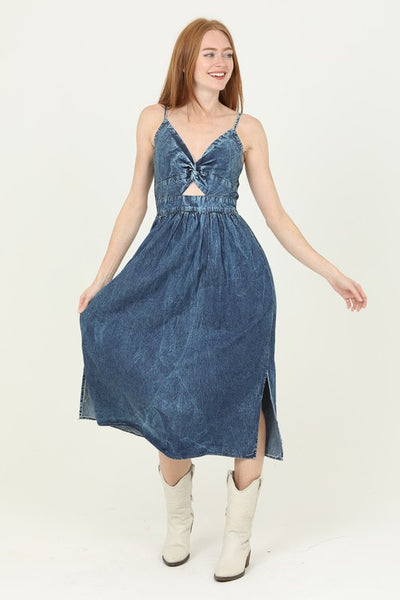 Denim Dusk Midi Dress