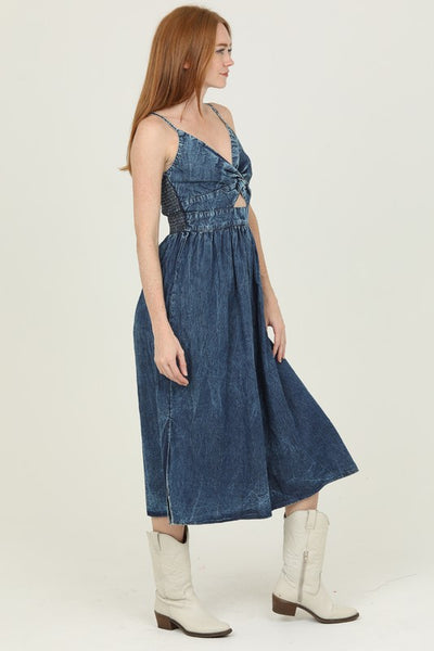 Denim Dusk Midi Dress