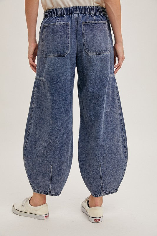 Denim Draw Sting Barrel Jeans