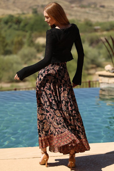 Autumn Orchid Maxi Skirt