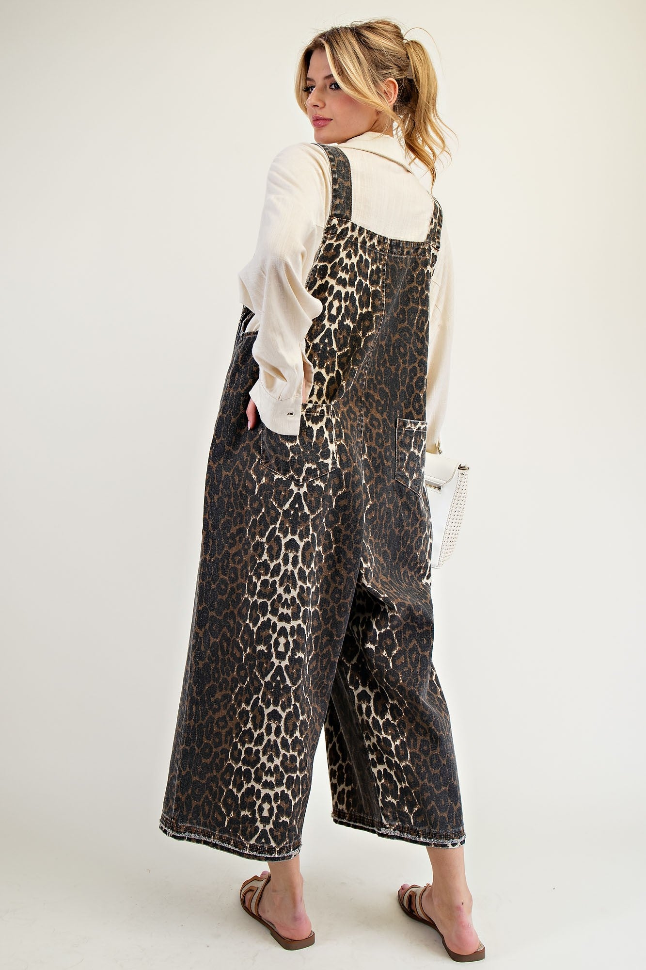 Leopard Twill Overalls by Easel