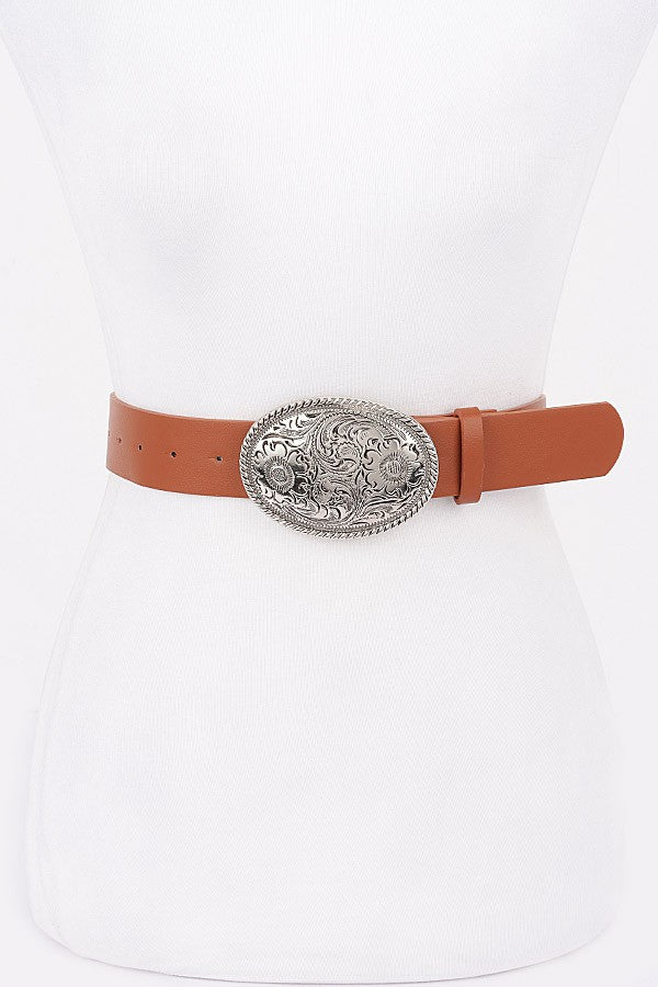 Flower Buckle Belt (2 colors)