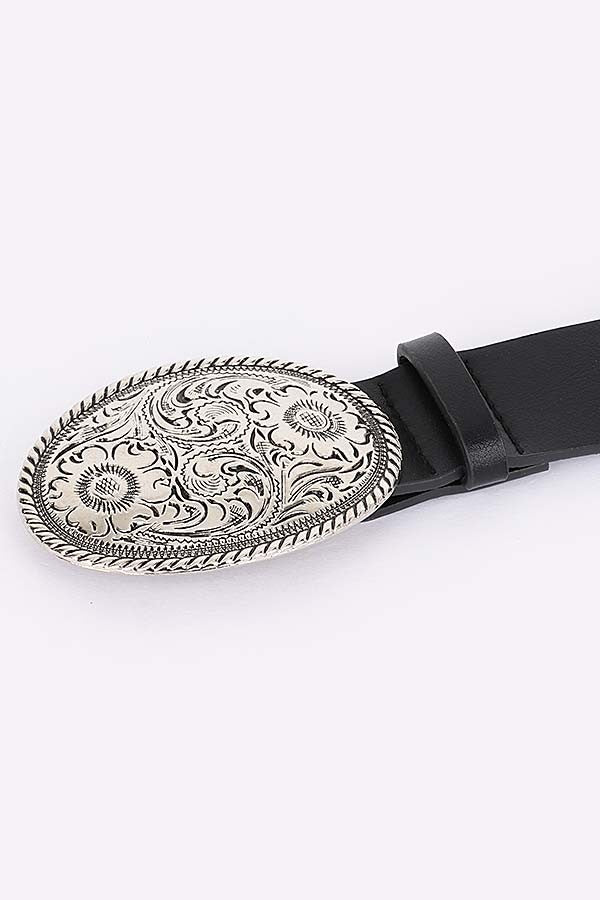 Flower Buckle Belt (2 colors)