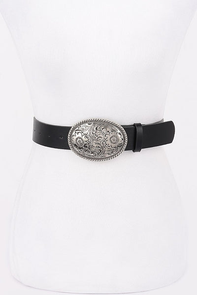 Flower Buckle Belt (2 colors)