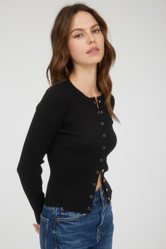 Snapline Knit Cardigan (2 colors)