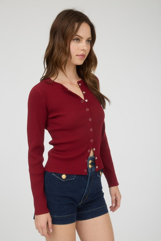 Snapline Knit Cardigan (2 colors)