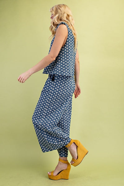 Blue Bell Sleeveless Jumpsuit