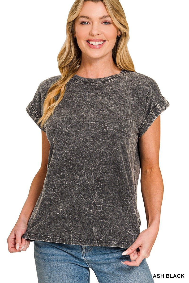 Crinkle Washed Tee (4 Colors)