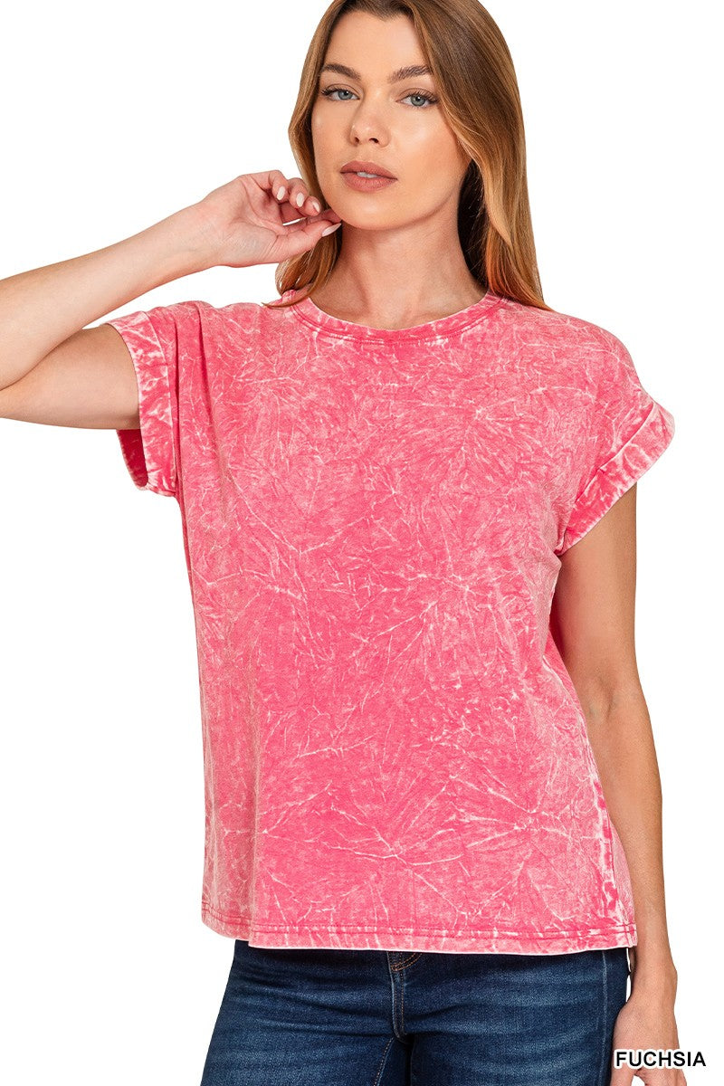 Crinkle Washed Tee (4 Colors)