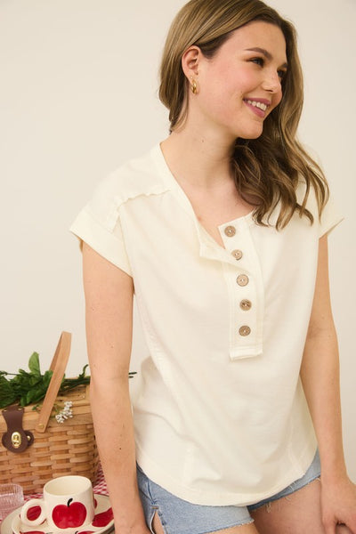 Summer Exposed Seam Henley