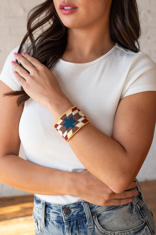 Seed Bead Multi Cuff