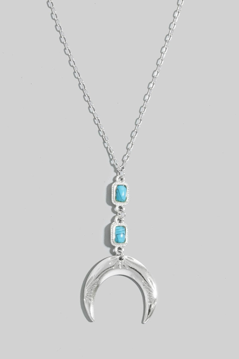 Western Crescent Necklace Long Necklace