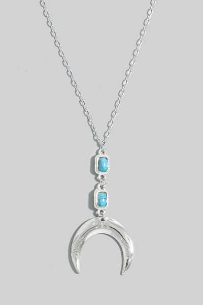 Western Crescent Necklace Long Necklace